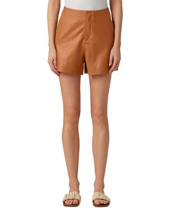 Johnnie Weightless Faux Leather Shorts 