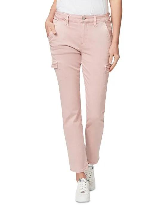 Jolie High Rise Cargo Straight Jeans in Vintage Rouge Glow