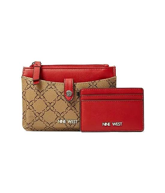 Jollie Boxed Slg Small Top Zip Duo Bifold Wallet