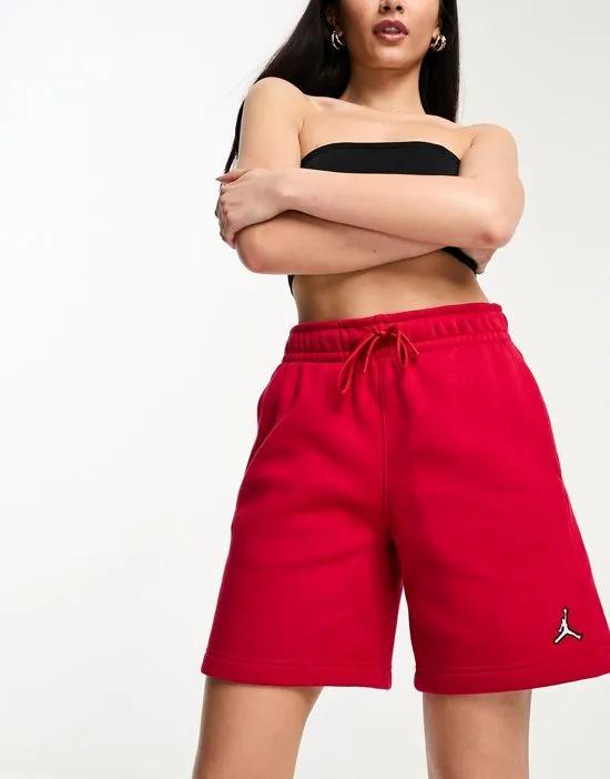 Jordan fleece shorts in red