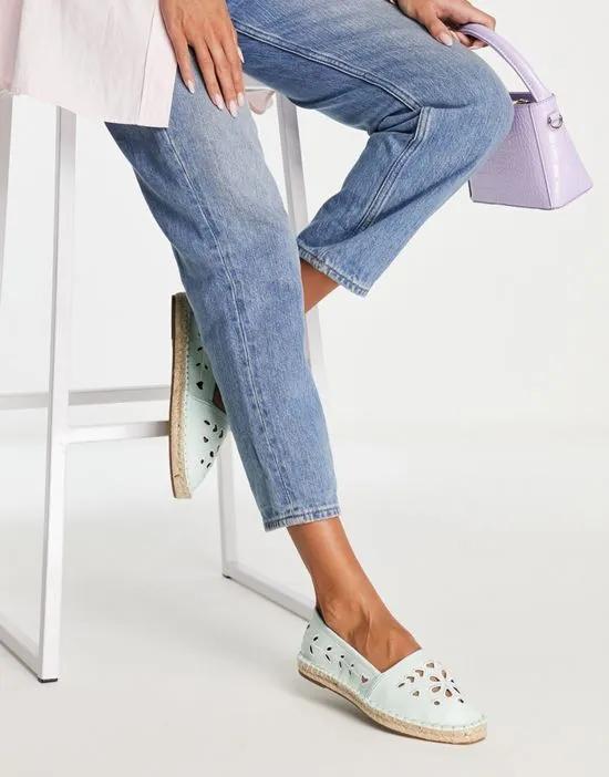 Juice espadrilles with cut out detail in mint