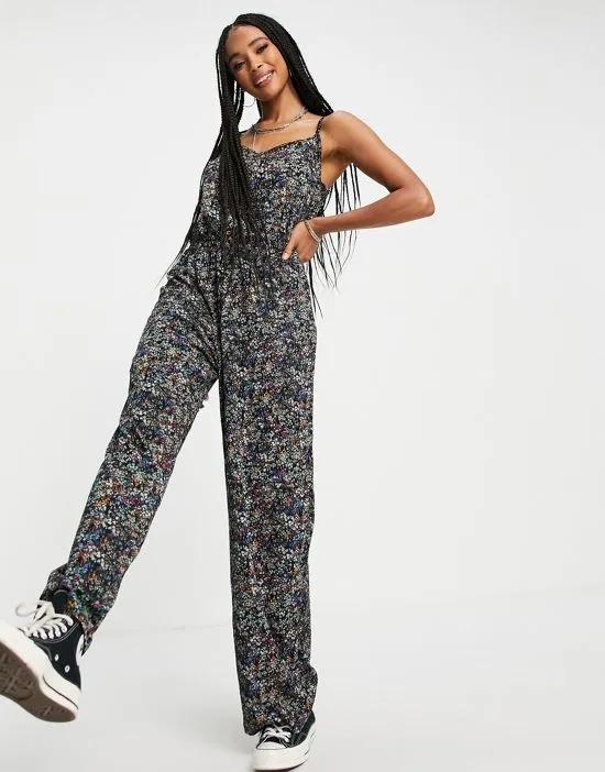 jumpsuit in ditsy pop floral print