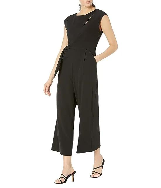 Jumpsuit with Keyhole & Knotted Side Detail