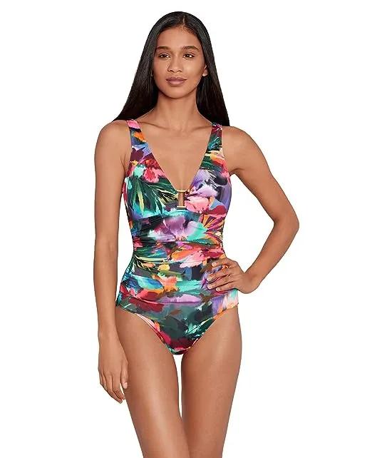 Jungle Paradise Ring Front Underwire One-Piece