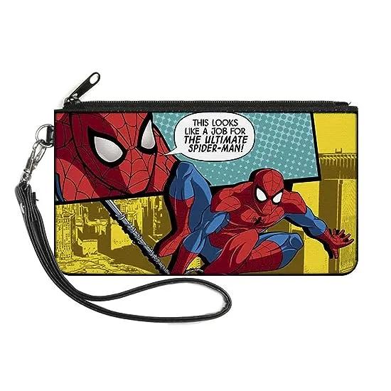 Junior's Zip Wallet Spider-Man Small, Multicolor, 6.5" x 3.5"