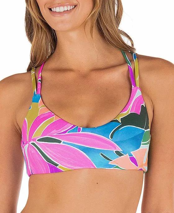 Juniors' Max Isla Strappy Pullover Bralette Bikini Top