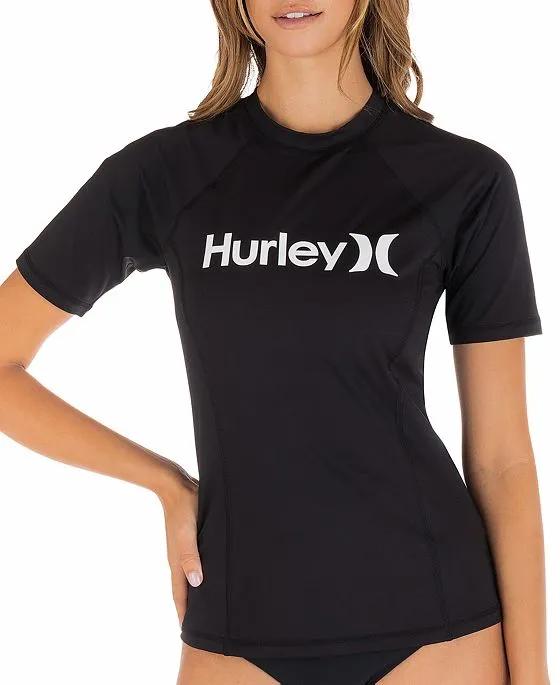 Juniors' One And Only Logo Short-Sleeve Rash Guard