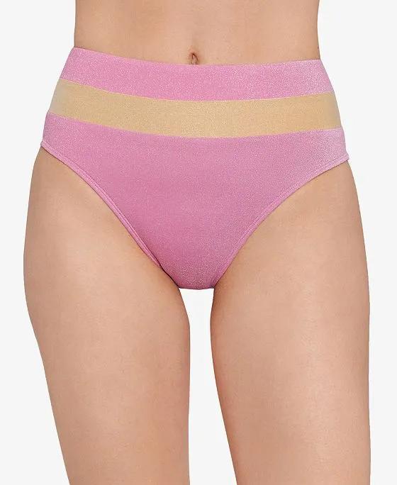 Juniors' Precious Metals Colorblocked Bikini Bottoms, Created for Macy's
