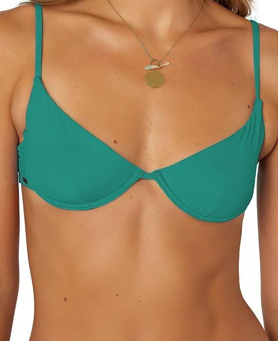Juniors' Saltwater Solids Seville Bikini Top