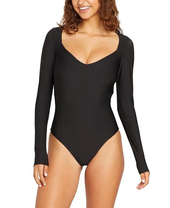 Juniors' Simply Seamless Open-Back Swimsuit