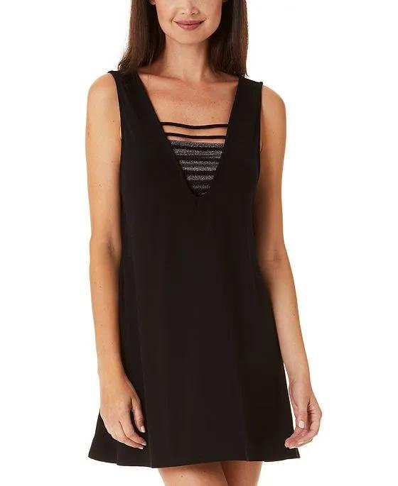 Juniors' Solid Strappy Swim Cover-Up Dress, Created for Macy's