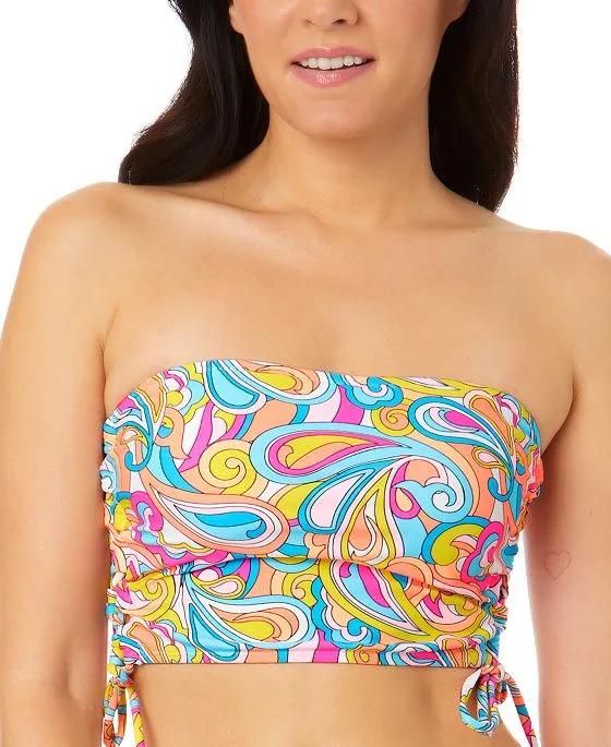 Juniors' Swirl Girl Lace-Up Side Cami Bikini Top, Created for Macy's
