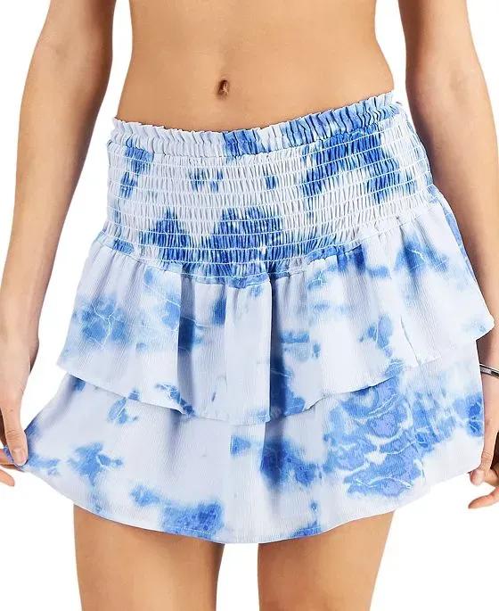 Juniors' Tie-Dye Cover-Up Skirt, Created for Macy's