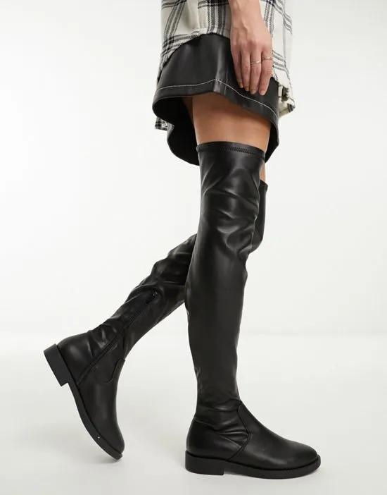 Kalani over the knee boots in black