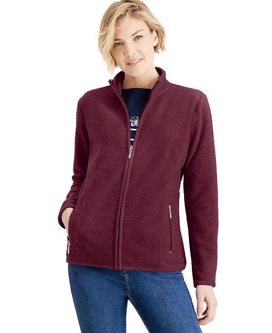 Karen Scott Sport Zip-Up Zeroproof Fleece Jacket, Created for Macy's