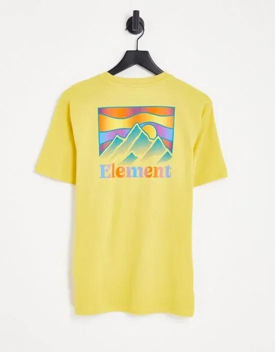 Kass back print t-shirt in yellow