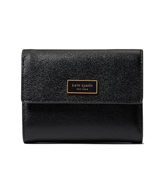 Katy Textured Leather Bifold Flap Wallet