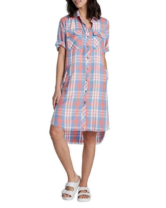 Kayla Plaid Shirt Dress  