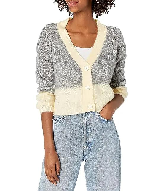 KENDALL + KYLIE Women's Block Cropped Cardigan