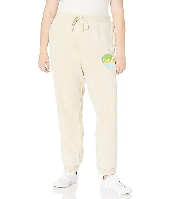KENDALL + KYLIE Women's Plus Size Back Ruching Jogger