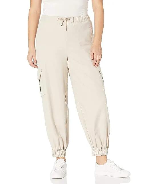 KENDALL + KYLIE Women's Sueded Utility Cargo Jogger