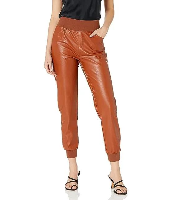 KENDALL + KYLIE womens Vegan Leather Jogger