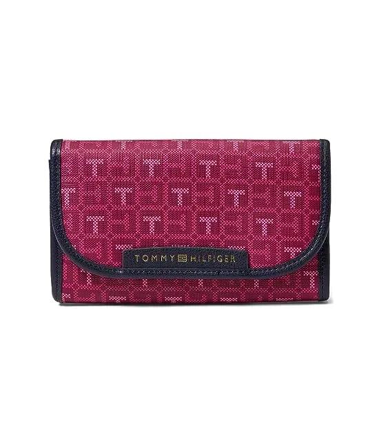 Kennedy II Flap Continental Wallet-Coated Square Monogram