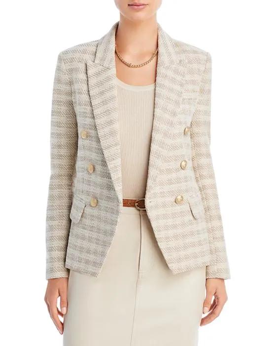 Kenzie Checked Double Breasted Blazer 