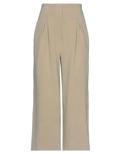 Khaki Chenille Cropped pants & culottes