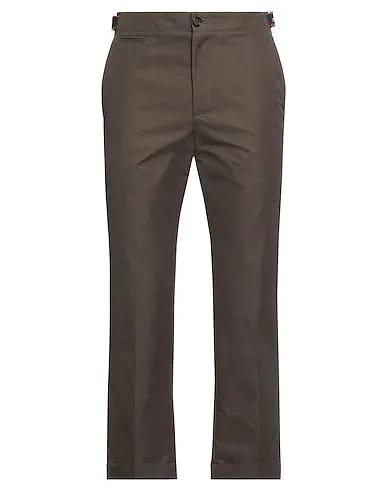 Khaki Cotton twill Casual pants