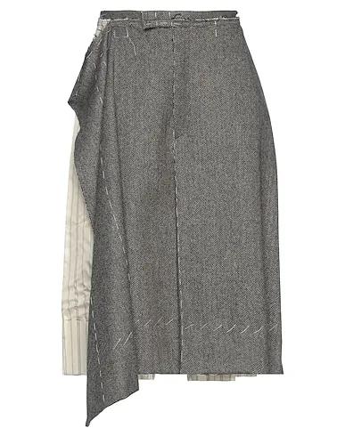Khaki Flannel Midi skirt