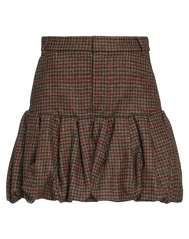 Khaki Flannel Mini skirt