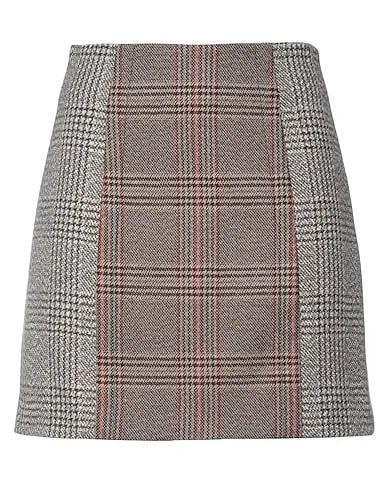 Khaki Flannel Mini skirt