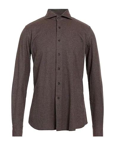 Khaki Flannel Solid color shirt