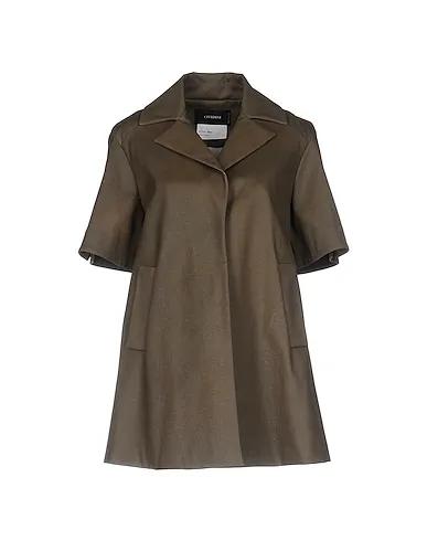 Khaki Jersey Full-length jacket