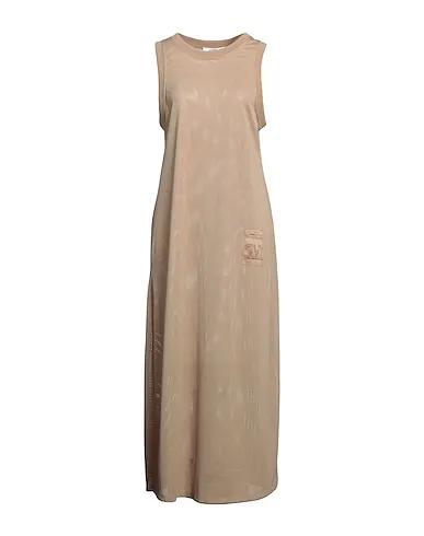 Khaki Jersey Long dress