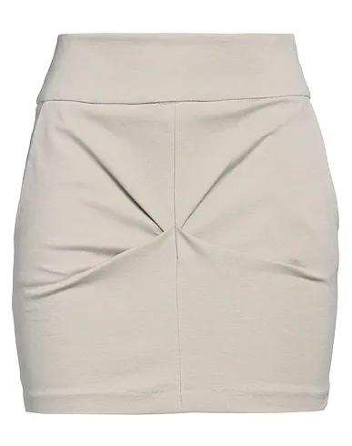 Khaki Jersey Mini skirt