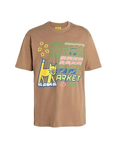 Khaki Jersey T-shirt FELINE SOCIETY T-SHIRT