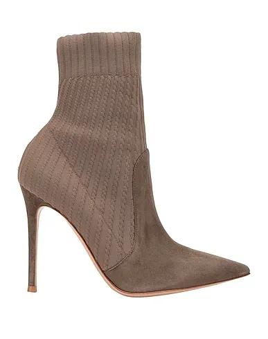 Khaki Knitted Ankle boot