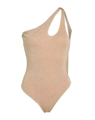 Khaki Knitted One-piece swimsuits