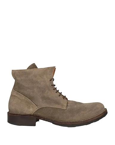 Khaki Leather Boots