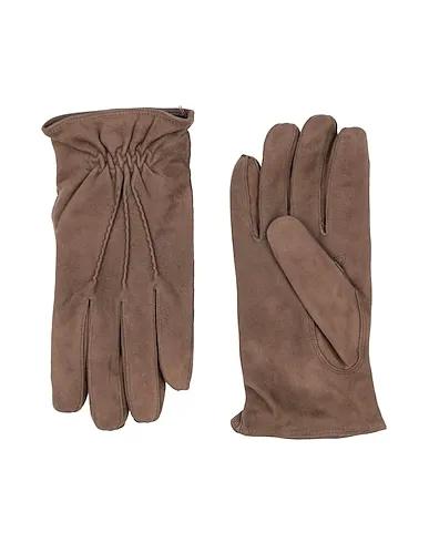 Khaki Leather Gloves