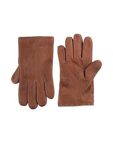 Khaki Leather Gloves