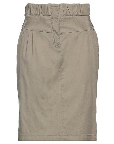 Khaki Piqué Mini skirt