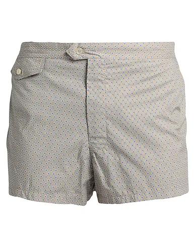 Khaki Plain weave Swim shorts
