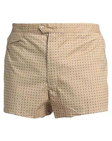 Khaki Plain weave Swim shorts