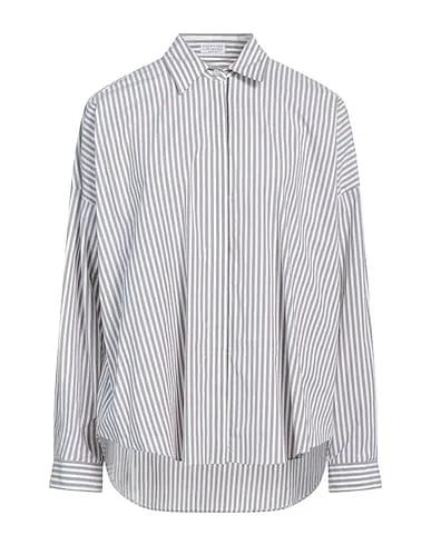 Khaki Poplin Striped shirt