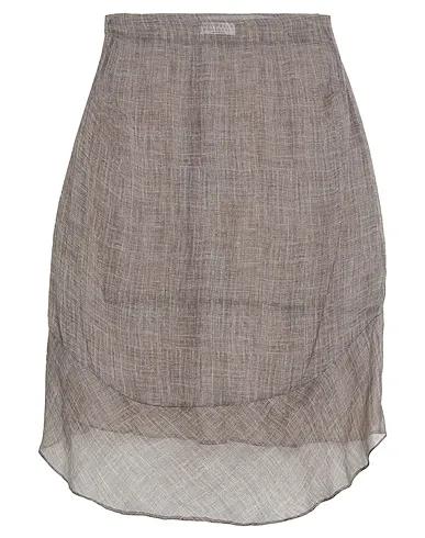 Khaki Satin Mini skirt