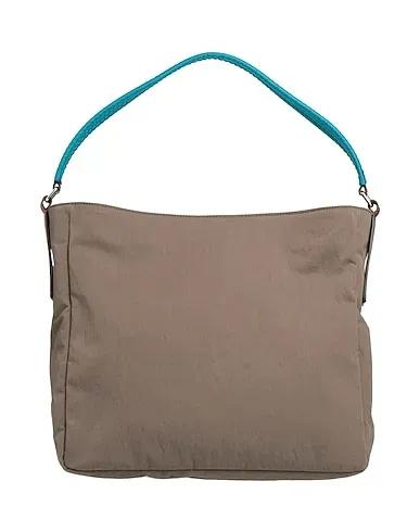 Khaki Techno fabric Handbag