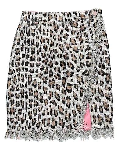 Khaki Tweed Midi skirt